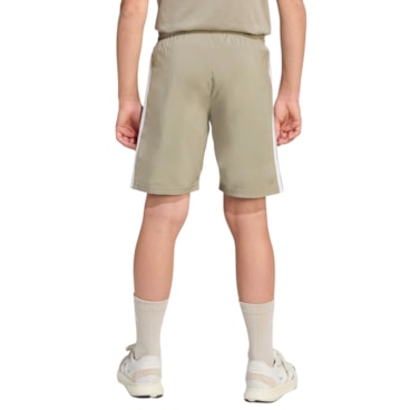 Shorts Adidas Essentials Climacool 3 Listras Infantil - Caqui