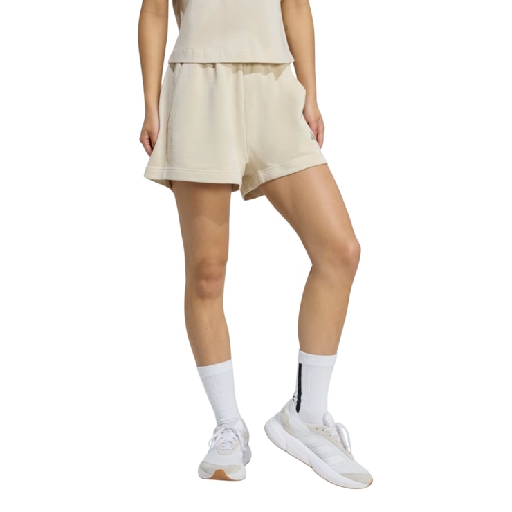 Shorts Adidas Moletinho All Szn Feminino - Bege