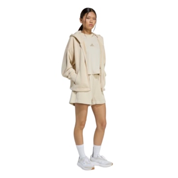 Shorts Adidas Moletinho All Szn Feminino - Bege