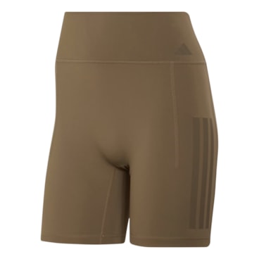 Shorts Adidas Optime 3 Listras Legging Feminino - Caqui