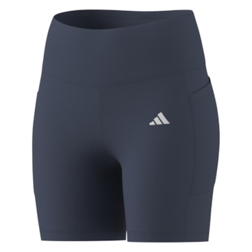 Shorts Adidas Poliamida Com Bolso Feminino - Azul