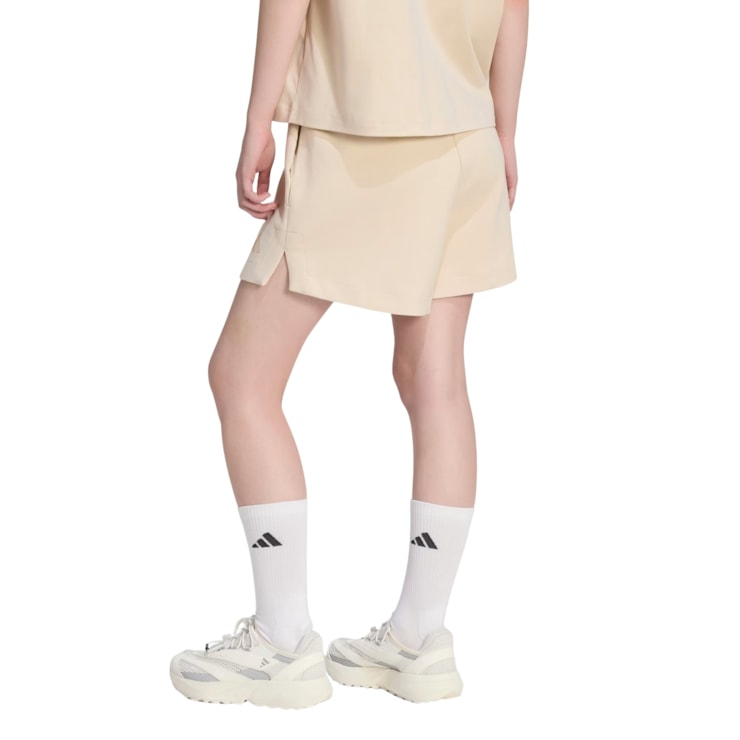 Shorts Adidas Soft Lux Folgado Feminino - Bege