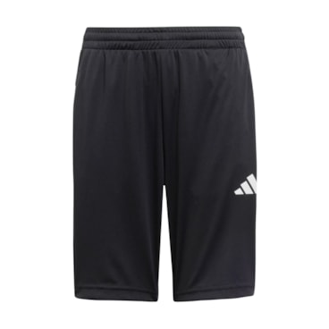 Shorts Adidas Train Essentials 3 Listras Infantil - Preto