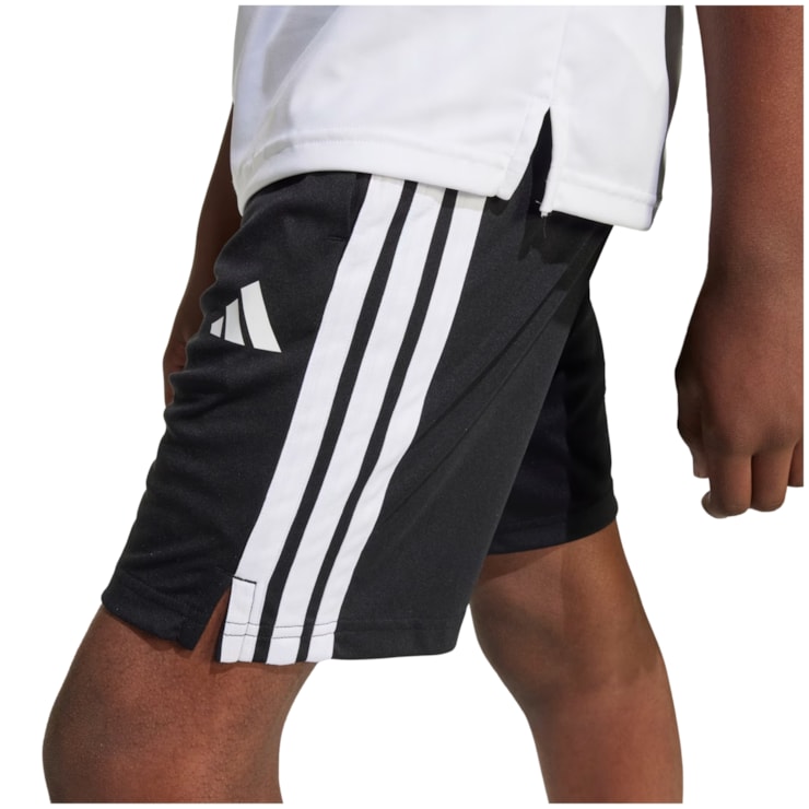 Shorts Adidas Train Essentials 3 Listras Infantil - Preto