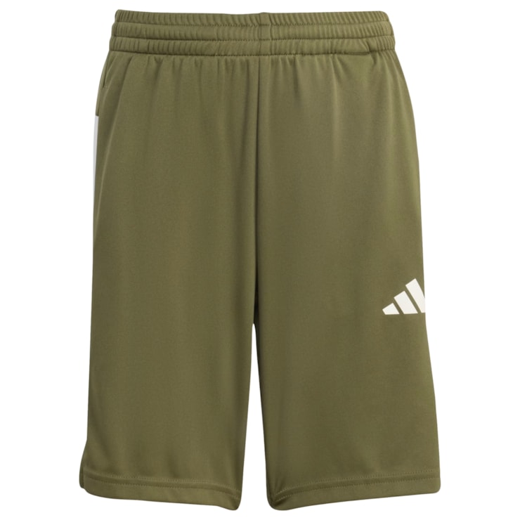 Shorts Adidas Train Essentials 3 Listras Infantil - Verde Oliva