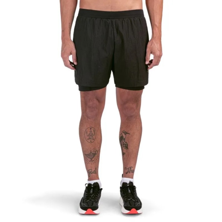 Shorts Mizuno High 3 2 In 1 Masculino - Preto
