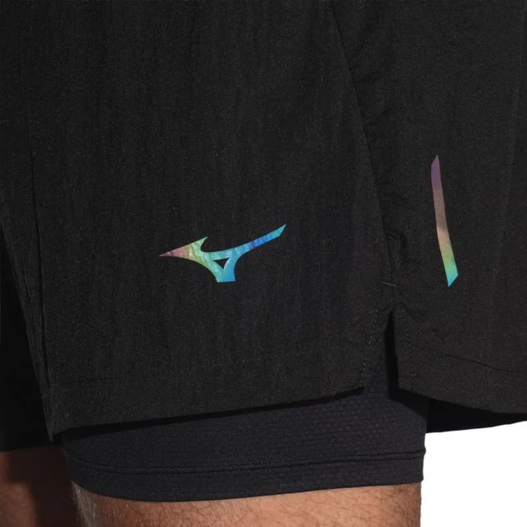 Shorts Mizuno High 3 2 In 1 Masculino - Preto