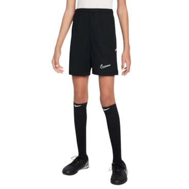 Shorts Nike Dri-Fit Academy 7 Pol Infantil - Preto