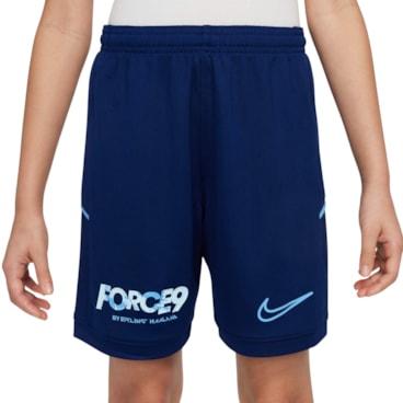 Shorts Nike Dri-Fit Erling Haaland Academy Infantil - Azul