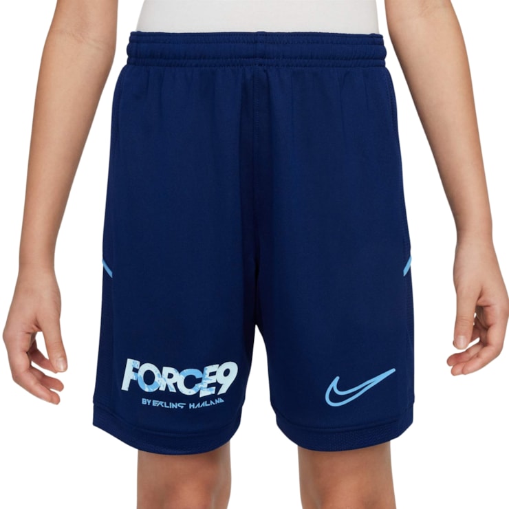 Shorts Nike Dri-Fit Erling Haaland Academy Infantil - Azul