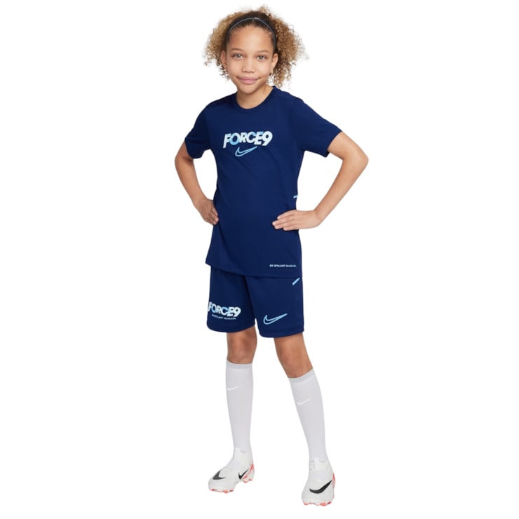 Shorts Nike Dri-Fit Erling Haaland Academy Infantil - Azul