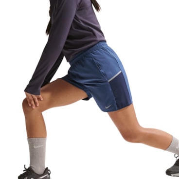 Shorts Nike Dri-Fit Miler Infantil - Azul Marinho