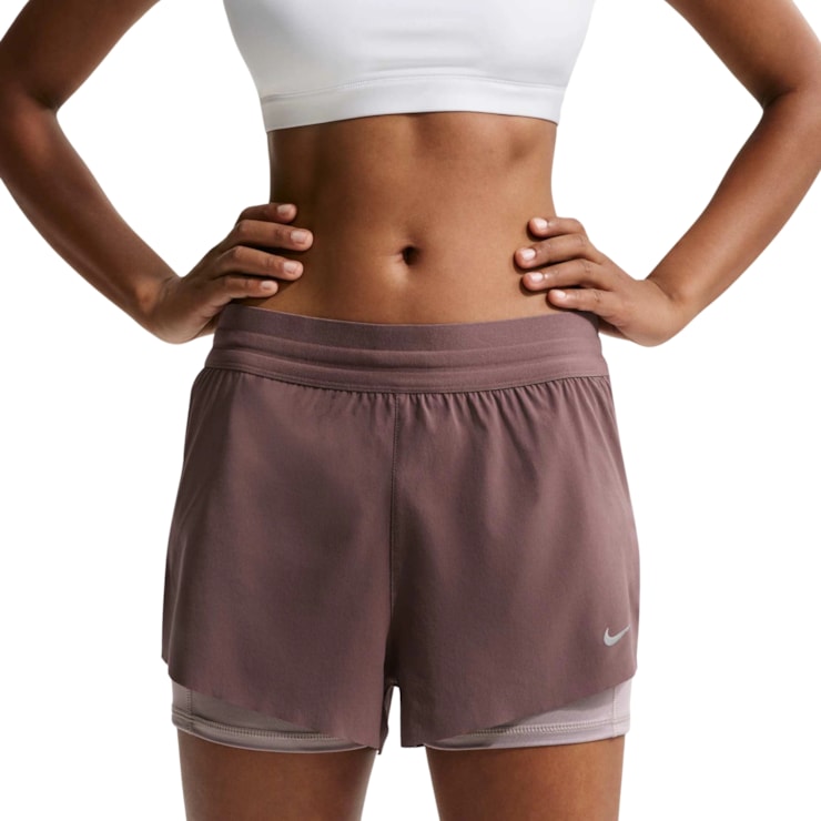 Shorts Nike Dri-Fit Swift 2 In 1 Feminino - Bordô