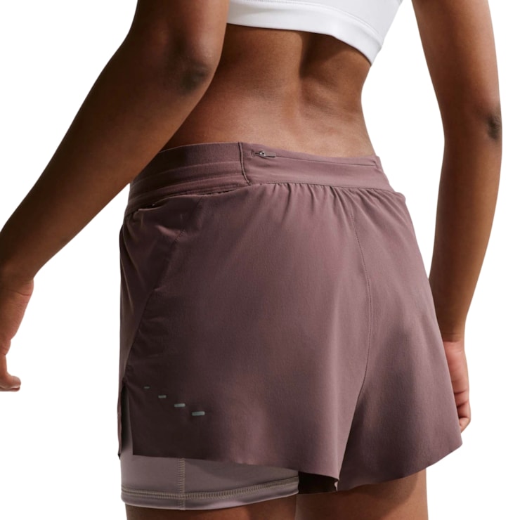 Shorts Nike Dri-Fit Swift 2 In 1 Feminino - Bordô