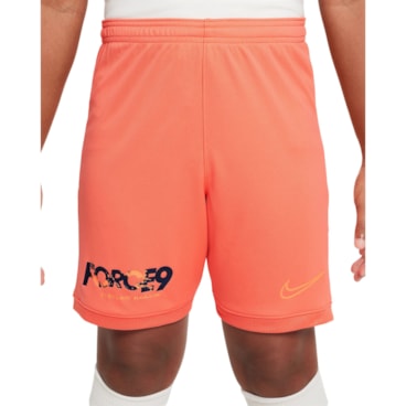 Shorts Nike Erling Haaland Academy Infantil - Laranja