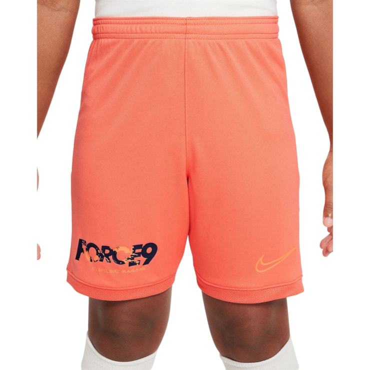 Shorts Nike Erling Haaland Academy Infantil - Laranja