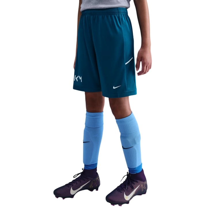 Shorts Nike Kylian Mbappé Dri-Fit Academy 25 Infantil - Verde Petróleo