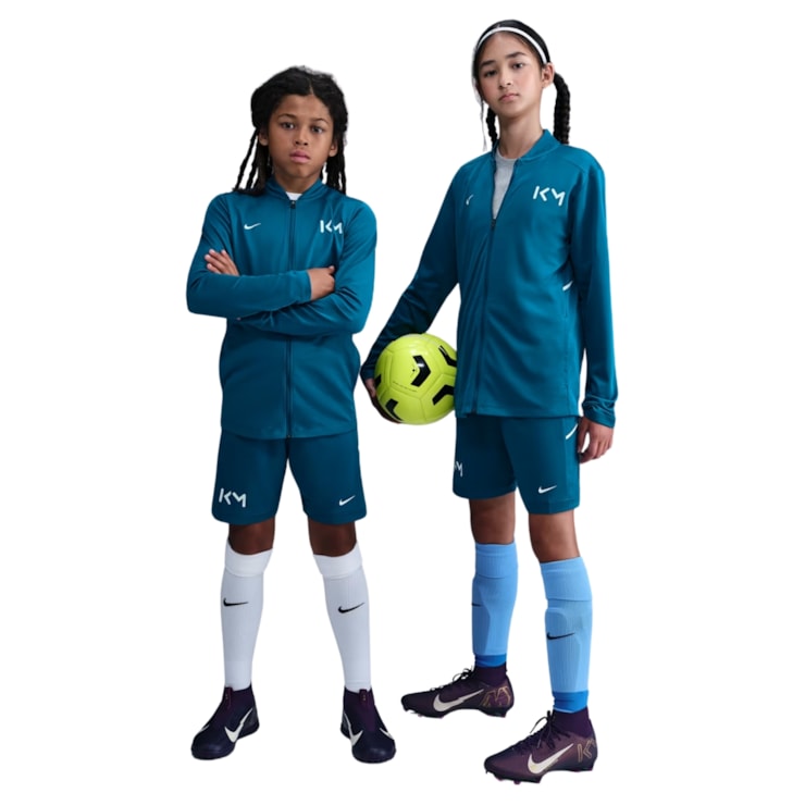Shorts Nike Kylian Mbappé Dri-Fit Academy 25 Infantil - Verde Petróleo