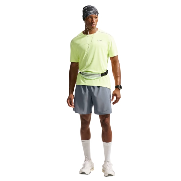 Shorts Nike Miler 7 Pol 2 In 1 Masculino - Cinza