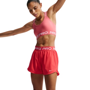Shorts Nike Pro Feminino - Vermelho