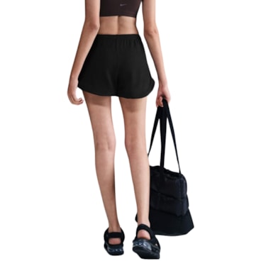 Shorts Nike Sportswear Chill Waffle 3 Pol Feminino - Preto
