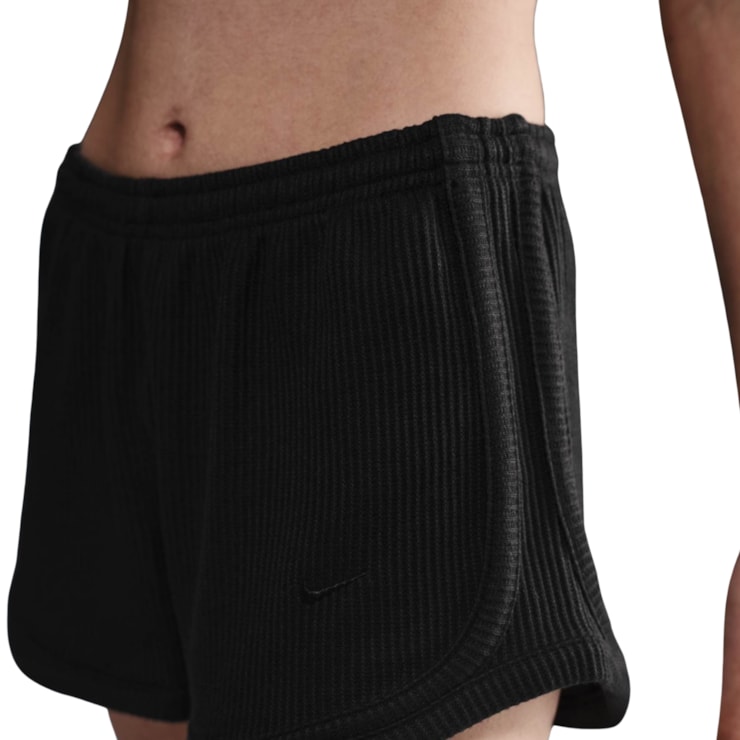 Shorts Nike Sportswear Chill Waffle 3 Pol Feminino - Preto