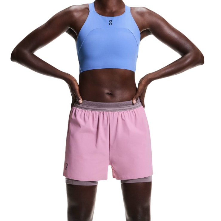 Shorts On Performance 2/1 Feminino - Rosa/Roxo