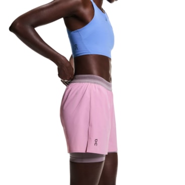 Shorts On Performance 2/1 Feminino - Rosa/Roxo
