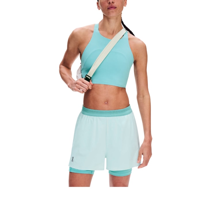 Shorts On Performance 2 In 1 3 Pol Feminino - Azul Claro