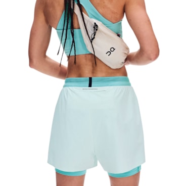 Shorts On Performance 2 In 1 3 Pol Feminino - Azul Claro