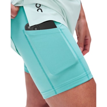 Shorts On Performance 2 In 1 3 Pol Feminino - Azul Claro