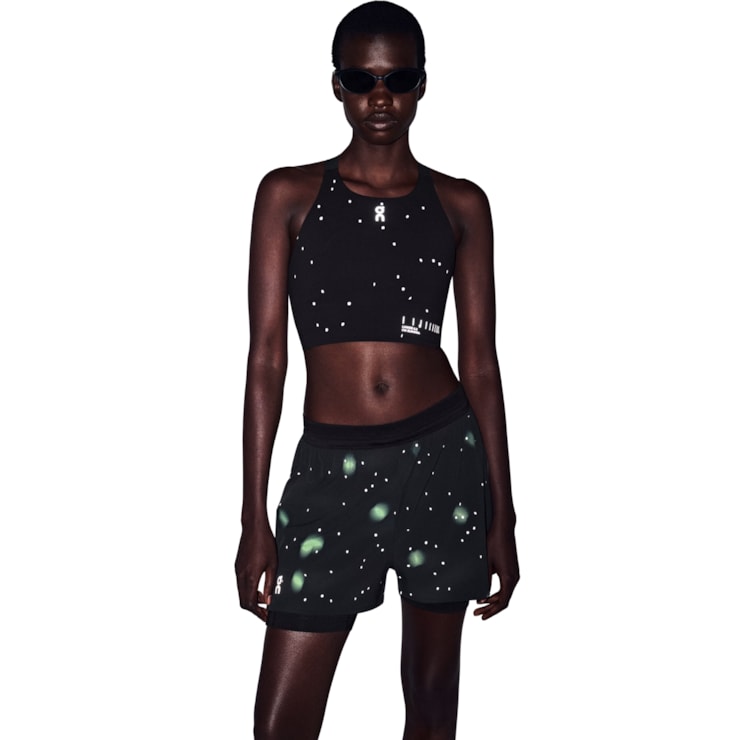 Shorts On Performance Lumos 2 Feminino - Preto/Verde
