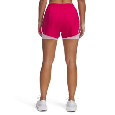Shorts Under Armour Fly By 2 In 1 Feminino - Rosa Escuro