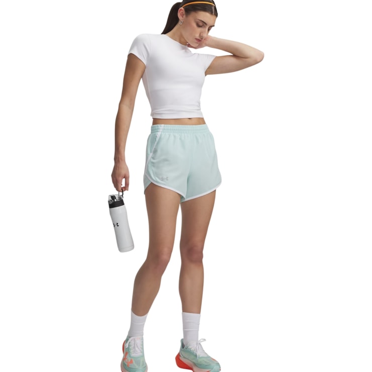 Shorts Under Armour Fly-By 3 Pol Feminino - Verde