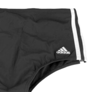 Sunga Adidas 3-Stripes Lateral Larga Masculina - Preta