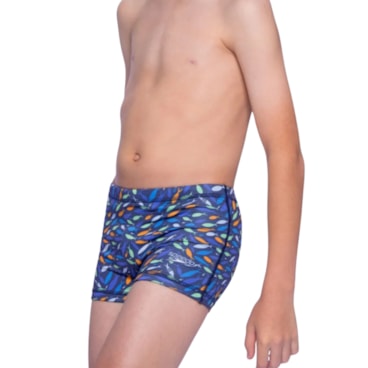 Sunga Boxer Speedo Fish Infantil - Azul Marinho