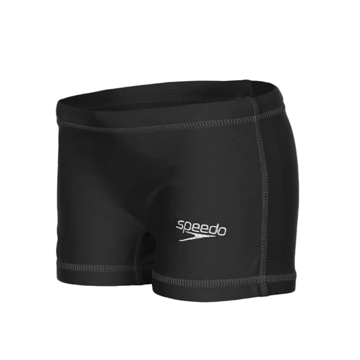 Sunga Boxer Speedo Hydroshort Solid Juv Infantil - Preta