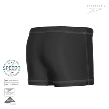 Sunga Boxer Speedo Hydroshort Solid Juv Infantil - Preta