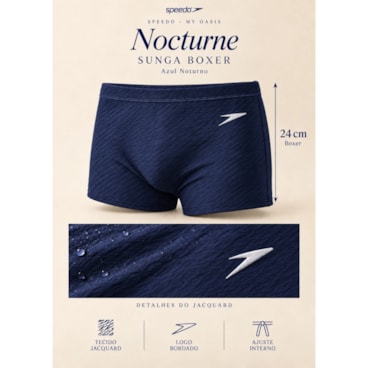 Sunga Boxer Speedo Nocturne Masculina - Azul Noturno