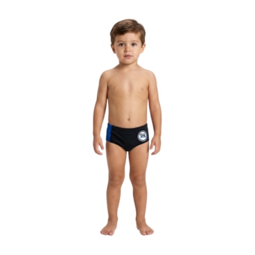Sunga Esporte Clube Pinheiros Infantil - Preta/Azul Royal