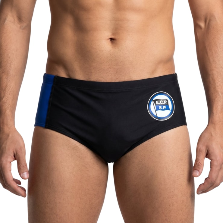 Sunga Esporte Clube Pinheiros Masculina - Preta/Azul Royal
