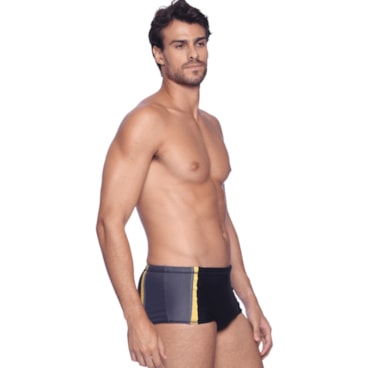 Sunga Speedo Tradicional Color Block Lateral Masculina - Preta