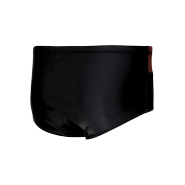 Sunga Speedo Tradicional Color Block Masculina - Preta/Laranja