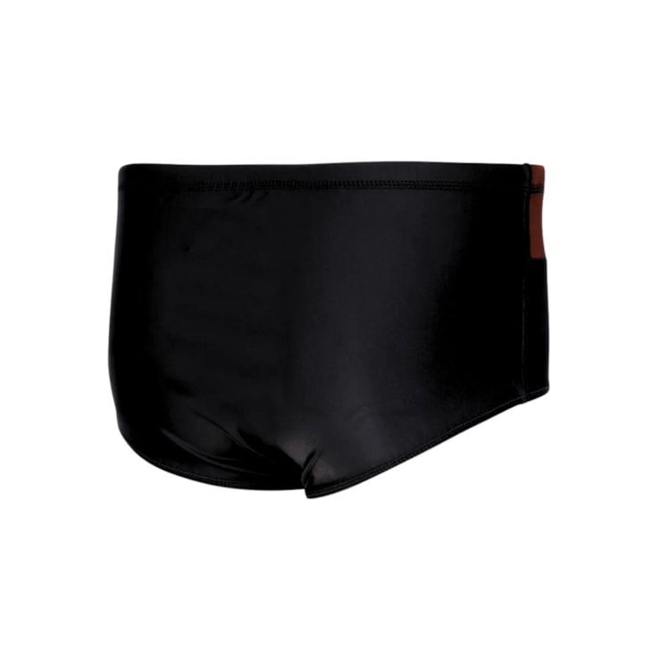 Sunga Speedo Tradicional Color Block Masculina - Preta/Laranja