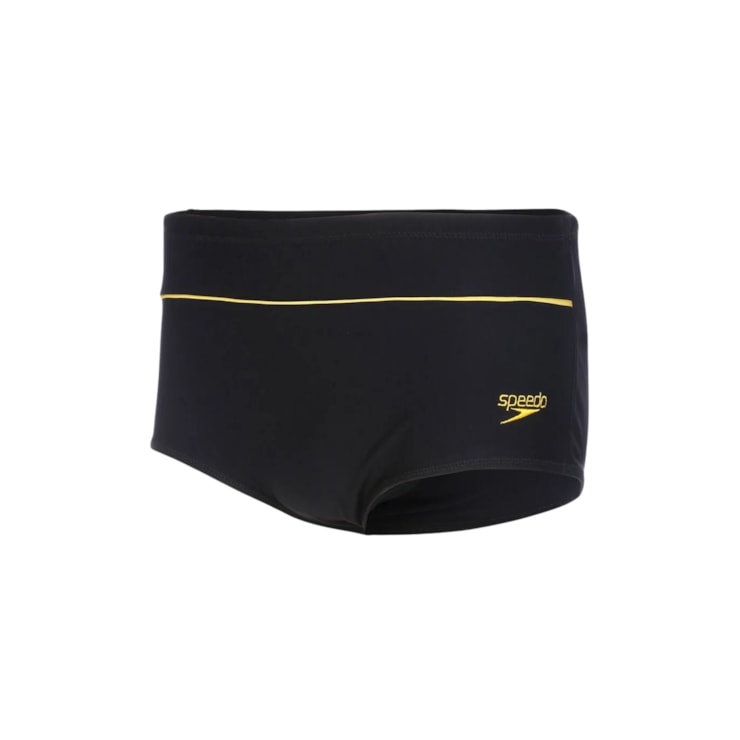 Sunga Speedo Tradicional Line Masculina - Preta/Amarela