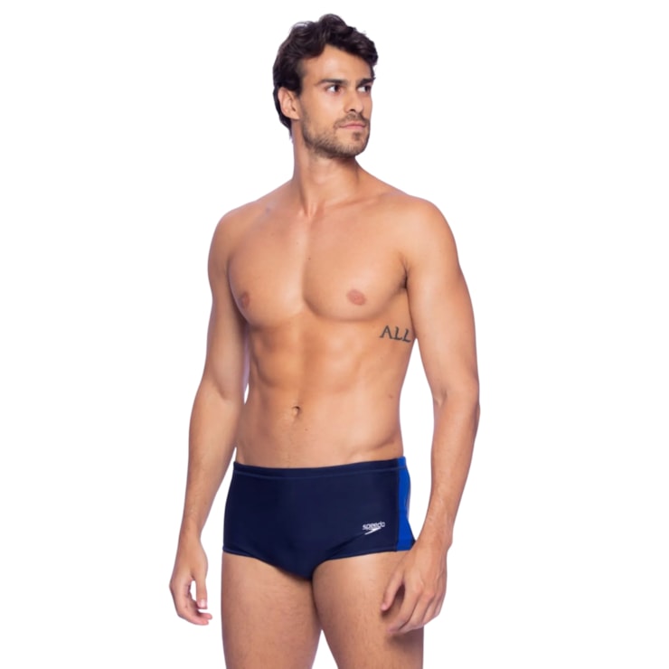 Sunga Speedo Tradicional Recorte Lateral Masculina - Azul Marinho