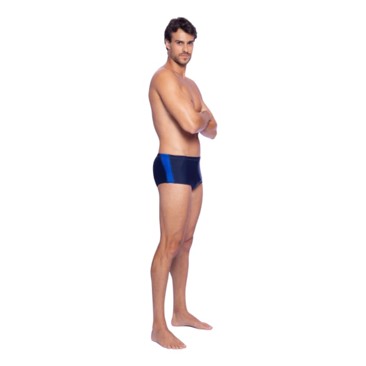 Sunga Speedo Tradicional Recorte Lateral Masculina - Azul Marinho