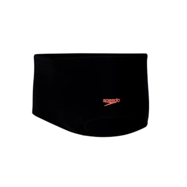 Sunga Speedo Tradicional Recorte Masculina - Preta/Laranja