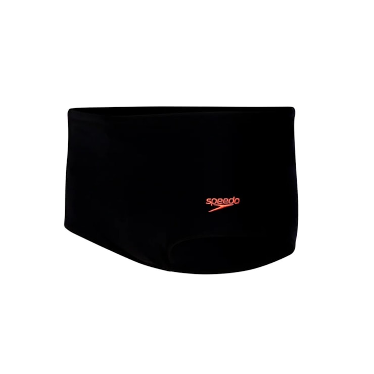 Sunga Speedo Tradicional Recorte Masculina - Preta/Laranja