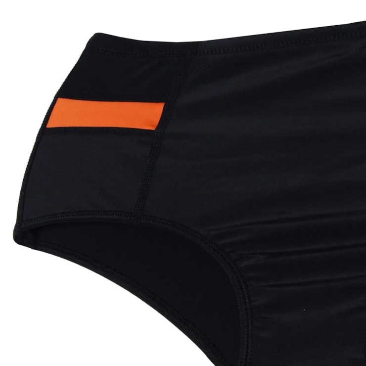 Sunga Speedo Tradicional Recorte Masculina - Preta/Laranja